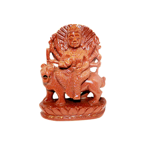 Durga Maa In Sunstone (Gems Murtis)-GEM-DUR002